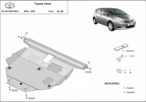 Cache Sous Moteur Toyota Corolla Verso