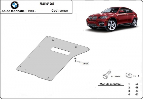 Cache de protection de la boîte de vitesse BMW X6 E71