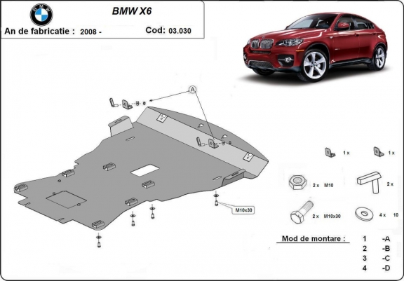 Cache Sous Moteur BMW X6 E71