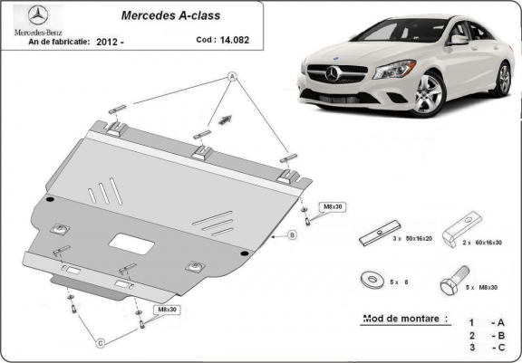 Cache sous moteur et de la boîte de vitesse Mercedes A-Class W176
