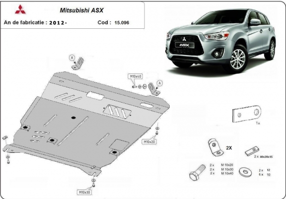 Cache sous moteur et de la boîte de vitesse Mitsubishi ASX