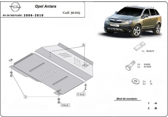 Cache sous moteur et de la boîte de vitesse Opel Antara