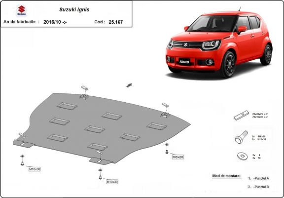 Cache sous moteur et de la boîte de vitesse Suzuki Ignis