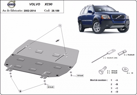 Cache sous moteur et de la boîte de vitesse Volvo XC90
