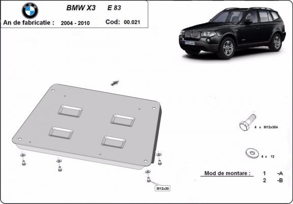Cache Sous Moteur BMW X3 E83
