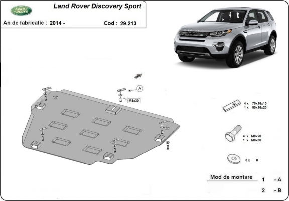 Cache sous moteur et de la boîte de vitesse  Land Rover Discovery Sport