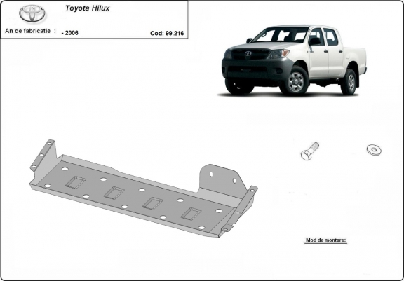 Cache de protection de réservoir Toyota Hilux  