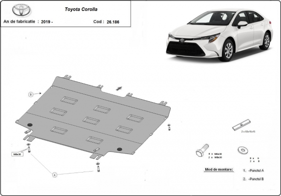Cache Sous Moteur Toyota Corolla