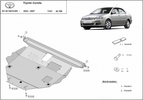 Cache Sous Moteur Toyota Corolla -E120/E130