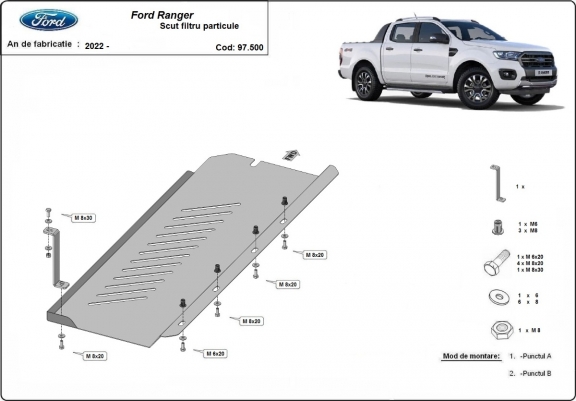 Cache de protection DPF Ford Ranger