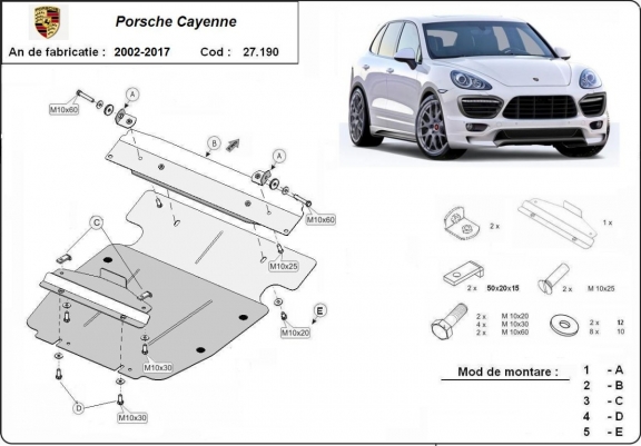 Cache Sous Moteur Porsche Cayenne