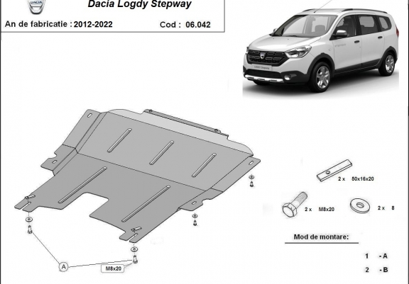 Cache sous moteur et de la boîte de vitesse Dacia Lodgy Stepway