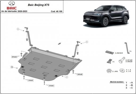 Cache Sous Moteur Audi Baic Beijing X75