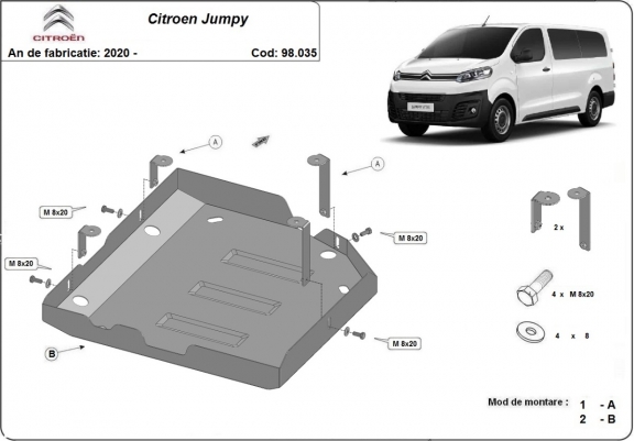 Cache de protection réservoir AdBlue Citroen Jumpy