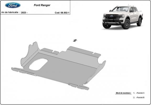 Cache Sous Moteur Ford Ranger