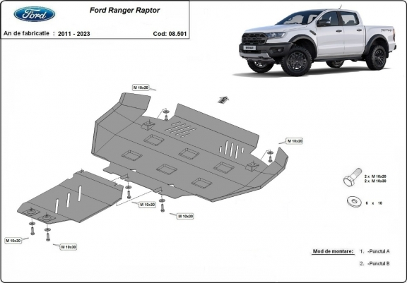 Cache Sous Moteur Ford Ranger Raptor