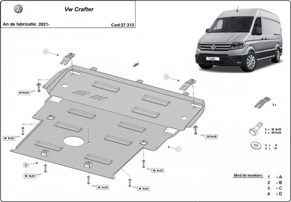 Cache sous moteur Vw Crafter