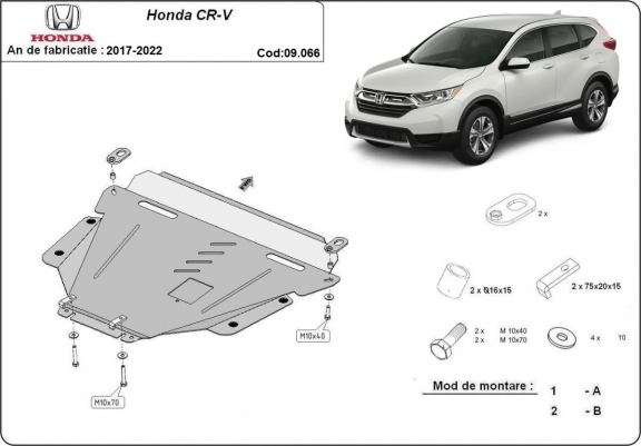 Cache sous moteur et de la boîte de vitesse Honda CR-V Gen 5