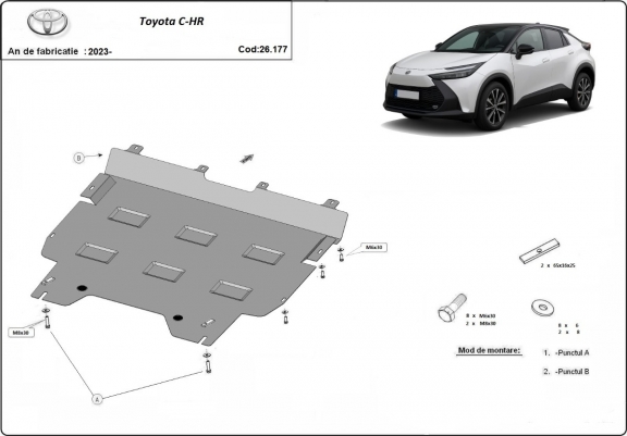 Cache sous moteur et de la boîte de vitesse Toyota C-HR