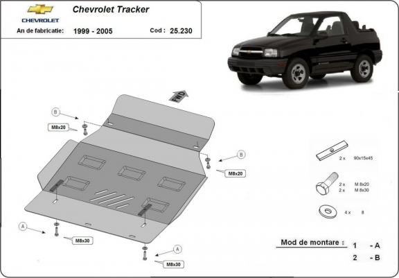 Cache Sous Moteur Chevrolet Tracker
