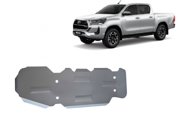 Cache de protection de réservoir Toyota Hilux Invincible- Aluminium