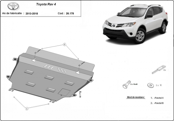 Cache sous moteur et de la boîte de vitesse Toyota RAV 4