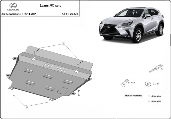 Cache sous moteur et de la boîte de vitesse Lexus NX AZ10