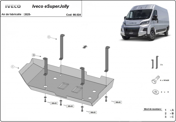 Cache de protection réservoir AdBlue Iveco eSuperJolly