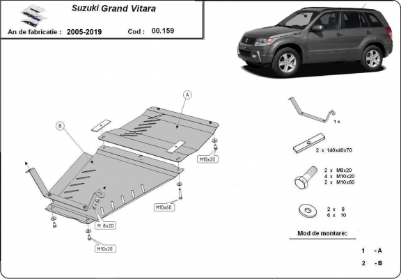 Cache sous moteur Suzuki Grand Vitara - forfait promotionnel