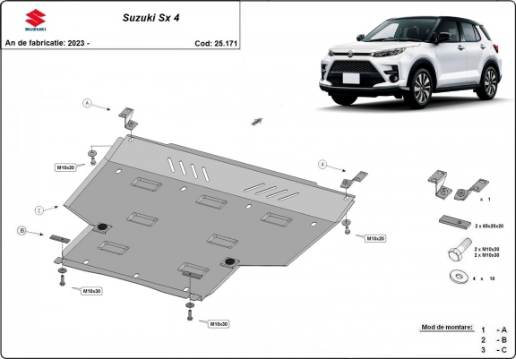 Cache sous moteur Suzuki SX 4 - forfait promotionnel