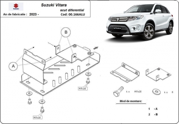 Cache sous moteur Suzuki Vitara - forfait promotionnel aluminium