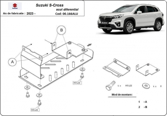 Cache sous moteur Suzuki S-Cross - forfait promotionnel aluminium