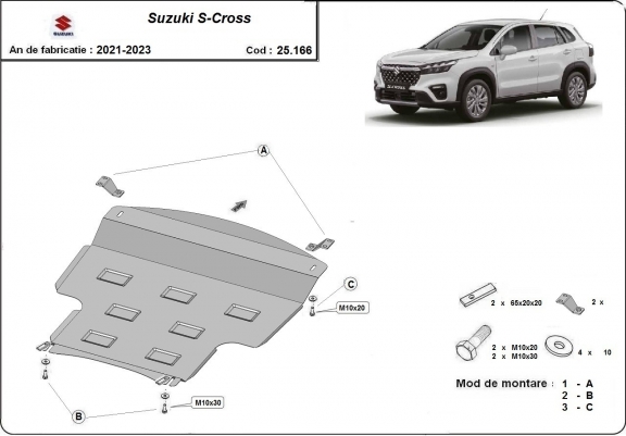 Cache sous moteur et de la boîte de vitesse Suzuki S-Cross