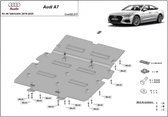 Cache sous moteur et de la radiateur Audi A7