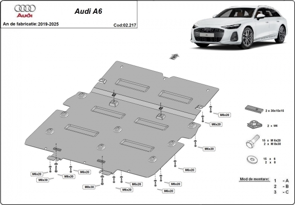 Cache sous moteur et de la radiateur Audi A6