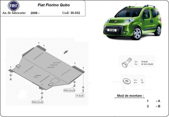 Cache sous moteur et de la boîte de vitesse Fiat Fiorino