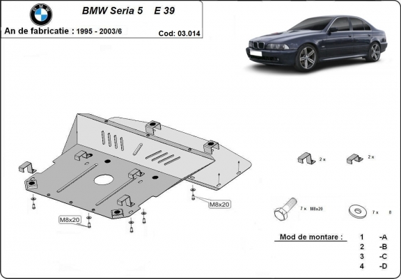 Cache Sous Moteur BMW Seria5 E39