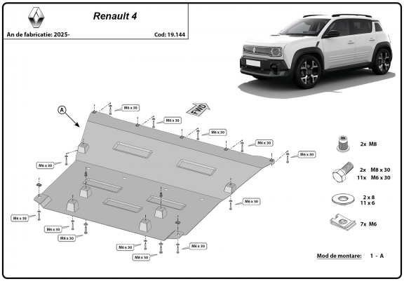 Cache Sous Moteur Renault 4 E-Tech