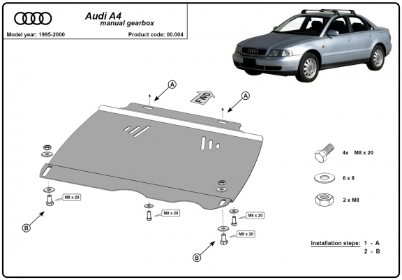 Cache de protection de la boîte de vitesse Audi A4 B5 - manuelle