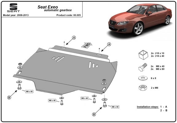 Cache de protection de la boîte de vitesse Seat Exeo - automatique