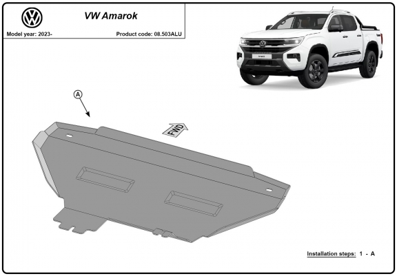 Cache de protection de radiateur en aluminium Volkswagen Amarok