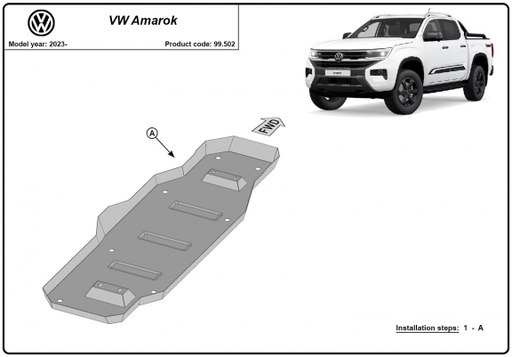 Cache de protection de réservoir Volkswagen Amarok 2 (MB3G9A147CF; 2643728)