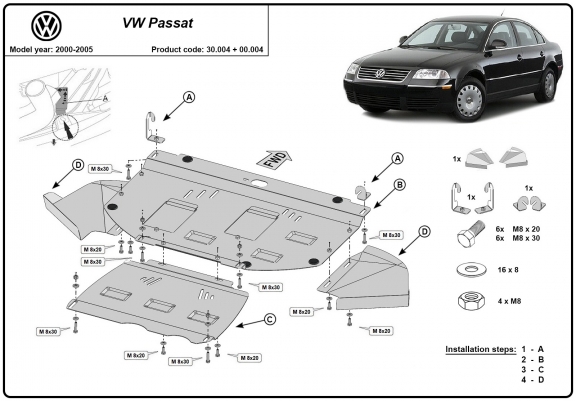 Cache sous moteur Volkswagen Passat- forfait promotionnel