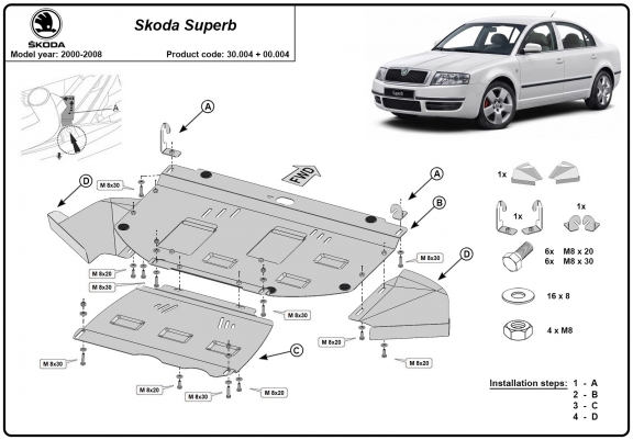 Cache sous moteur Skoda Superb - forfait promotionnel