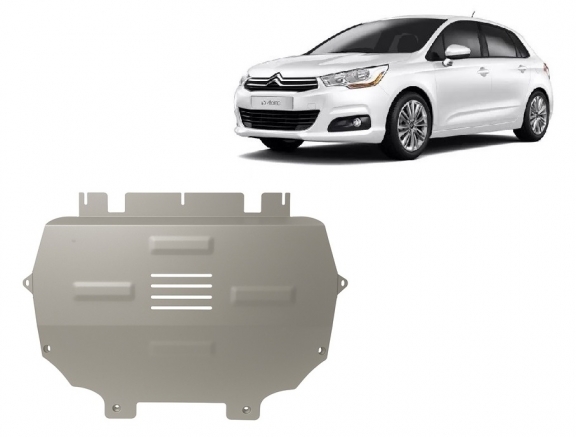 Cache sous moteur et de la boîte de vitesse Citroen C4 Aluminium