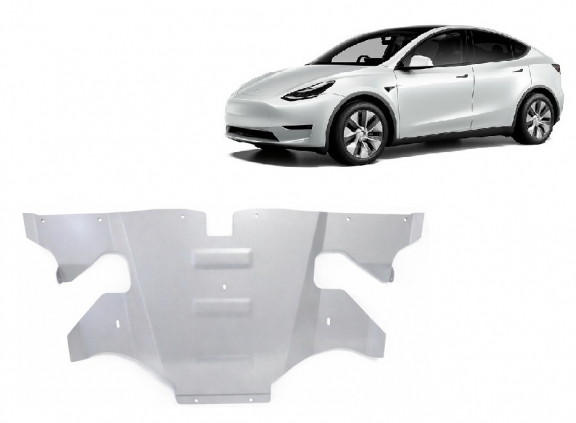 Cache sous moteur électrique arrière en aluminium – Tesla Model Y