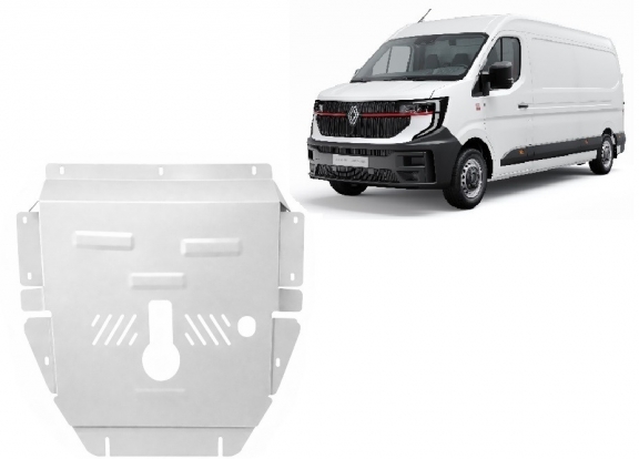 Cache sous moteur et de la boîte de vitesse Renault Master Aluminium