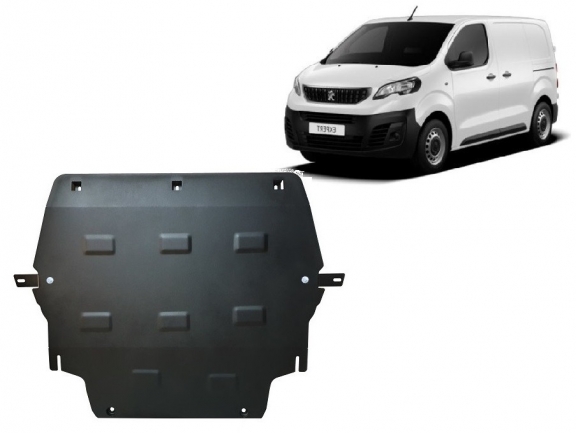 Cache sous moteur et de la boîte de vitesse Peugeot Expert - traverse avec couvercle en plastique