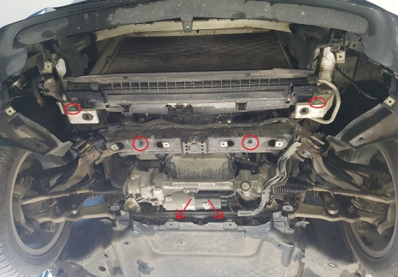 Cache sous moteur et de la radiateur Mercedes C-Class W205