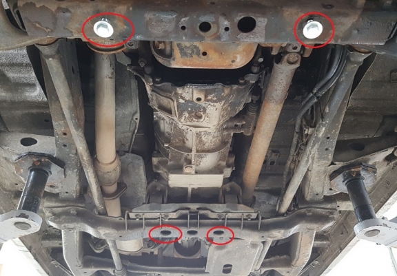 Cache de protection de la boîte de vitesse Mitsubishi Pajero 3 (V60, V70)